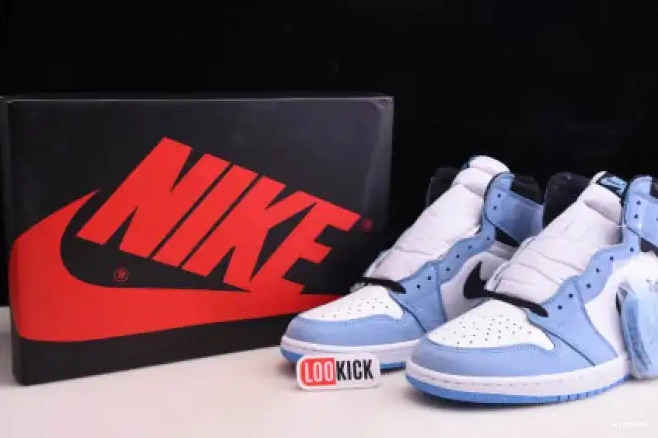 Rep MAX AIR WHITE BLACK HIGH RETRO BLUE 555088-134 JORDAN 1 UNIVERSITY 0521